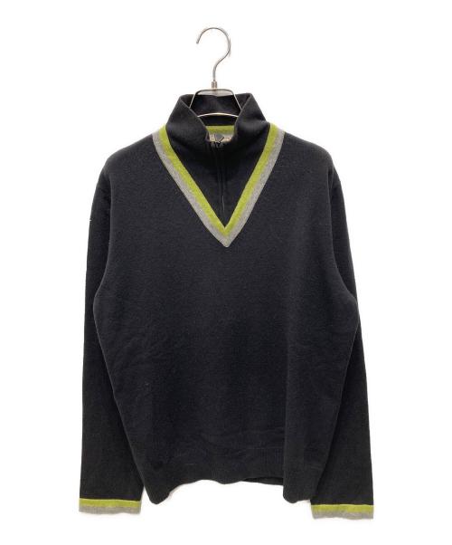 HERMES（エルメス）HERMES (エルメス) カシミヤニットポロシャツ ブラウン サイズ:Lの古着・服飾アイテム