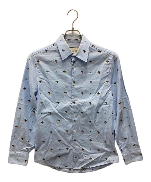 GUCCI（グッチ）GUCCI (グッチ) UFOシンボルシャツ ブルー サイズ:38/15の古着・服飾アイテム