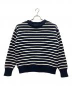 sese×IENAセセ×イエナ）の古着「ボーダークルーネックプルオーバー/ニット」｜ネイビー