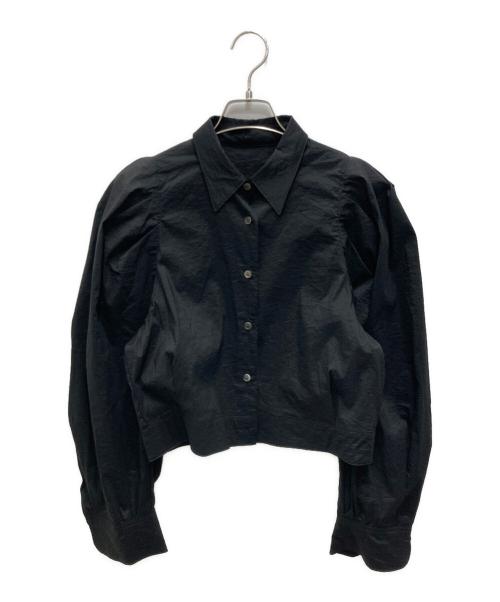 H BEAUTY&YOUTH（エイチ ビューティー&ユース）H BEAUTY&YOUTH (エイチ ビューティー&ユース) ナイロンパフスリーブシャツ ブラック サイズ:Mの古着・服飾アイテム