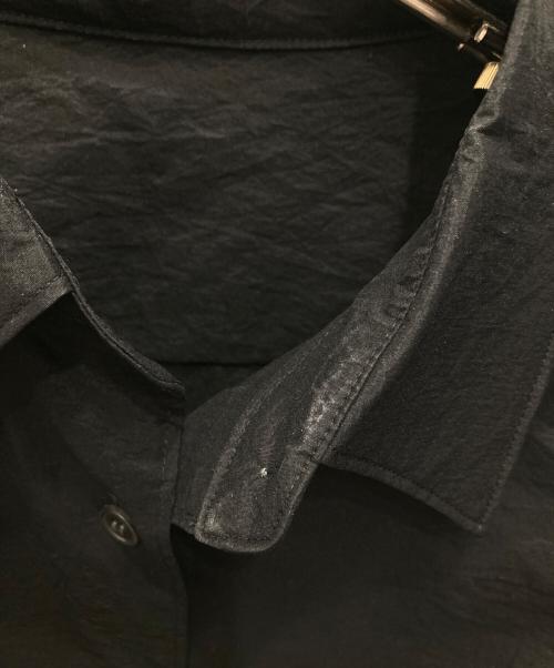 H BEAUTY&YOUTH（エイチ ビューティー&ユース）H BEAUTY&YOUTH (エイチ ビューティー&ユース) ナイロンパフスリーブシャツ ブラック サイズ:Mの古着・服飾アイテム