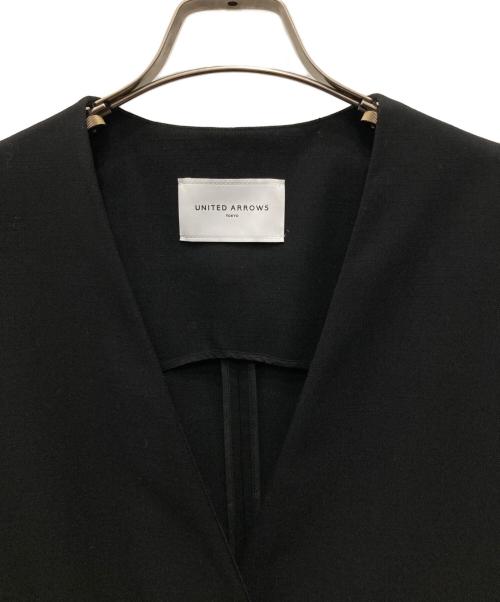 UNITED ARROWS TOKYO（ユナイテッドアローズトウキョウ）UNITED ARROWS TOKYO (ユナイテッドアローズトウキョウ) ポリエステルロングジレ ブラック サイズ:36の古着・服飾アイテム