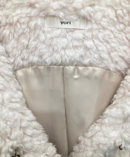 YORI（ヨリ）yori (ヨリ) プードルフードジレ アイボリー サイズ:Fの古着・服飾アイテム