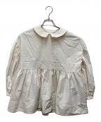 YORIヨリ）の古着「フラットカラーティアード ブラウス」｜アイボリー