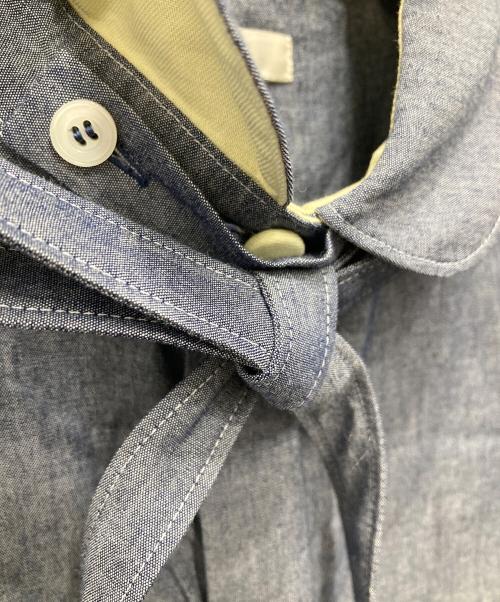 YORI（ヨリ）YORI (ヨリ) リボンタイワイドシャツ ブルー サイズ:36の古着・服飾アイテム