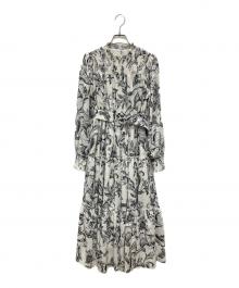 eimy istoire（エイミーイストワール）の古着「ブラウスワンピース」｜ホワイト×ブラック