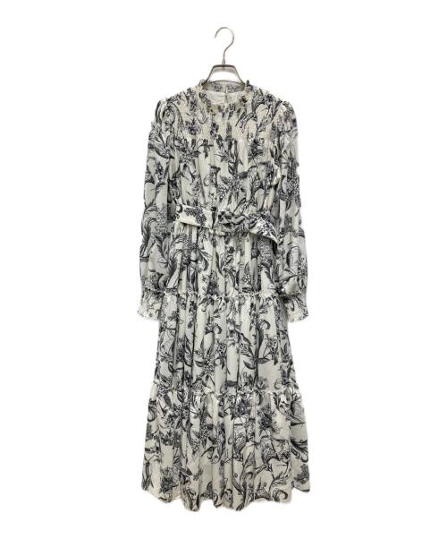 eimy istoire（エイミーイストワール）eimy istoire (エイミーイストワール) ブラウスワンピース ホワイト×ブラック サイズ:不明（実寸をご確認ください）の古着・服飾アイテム