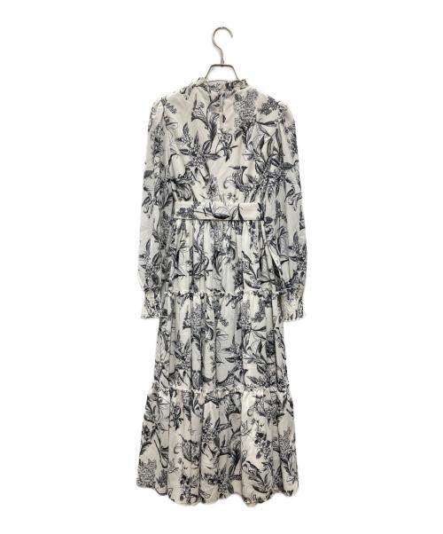 eimy istoire（エイミーイストワール）eimy istoire (エイミーイストワール) ブラウスワンピース ホワイト×ブラック サイズ:不明（実寸をご確認ください）の古着・服飾アイテム