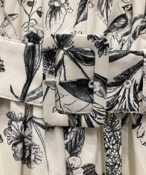 eimy istoire（エイミーイストワール）eimy istoire (エイミーイストワール) ブラウスワンピース ホワイト×ブラック サイズ:不明（実寸をご確認ください）の古着・服飾アイテム