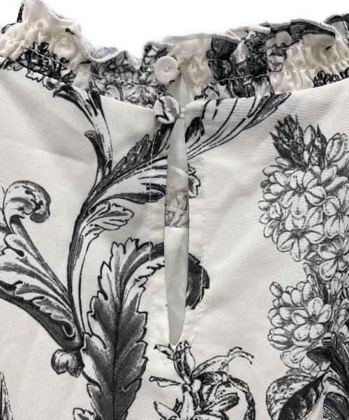 eimy istoire（エイミーイストワール）eimy istoire (エイミーイストワール) ブラウスワンピース ホワイト×ブラック サイズ:不明（実寸をご確認ください）の古着・服飾アイテム