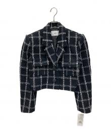 sheller（シェリエ）の古着「5th check tweed jacket/フィフス チェック ツイード ジャケット」｜ブラック