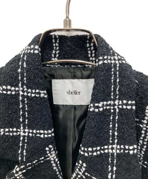 sheller（シェリエ）sheller (シェリエ) 5th check tweed jacket/フィフス チェック ツイード ジャケット ブラック サイズ:F 未使用品の古着・服飾アイテム