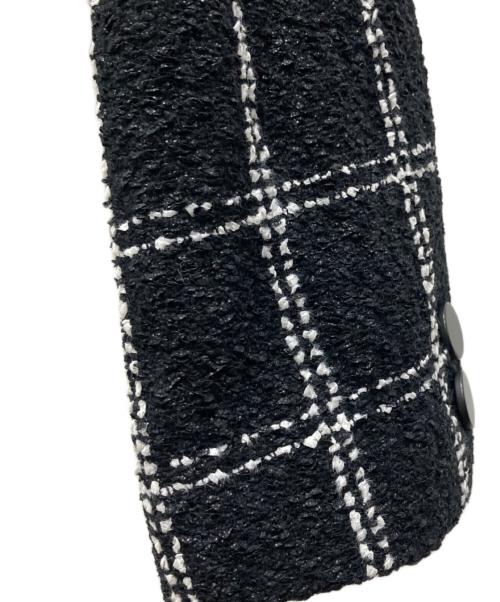 sheller（シェリエ）sheller (シェリエ) 5th check tweed jacket/フィフス チェック ツイード ジャケット ブラック サイズ:F 未使用品の古着・服飾アイテム