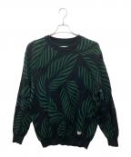 WACKO MARIAワコマリア）の古着「LEAF JACQUARD SWEATER/リーフ ジャカード セーター」｜グリーン×ブラック