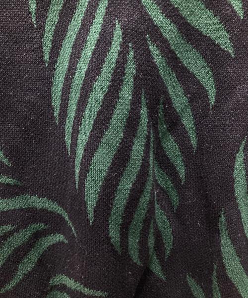 WACKO MARIA（ワコマリア）WACKO MARIA (ワコマリア) LEAF JACQUARD SWEATER/リーフ ジャカード セーター グリーン×ブラック サイズ:Mの古着・服飾アイテム