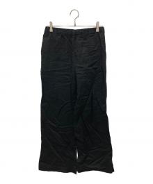 JOURNAL STANDARD relume（ジャーナルスタンダード レリューム）の古着「麻スリットイージーパンツ」｜ブラック