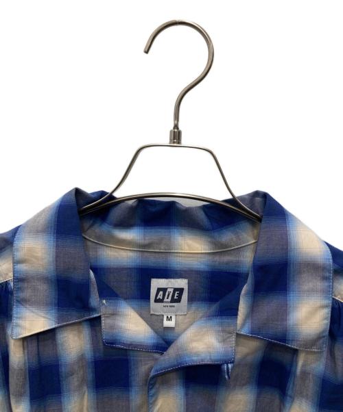 AiE（エーアイイー）AiE (エーアイイー) オンブレチェックシャツ ブルー サイズ:Mの古着・服飾アイテム