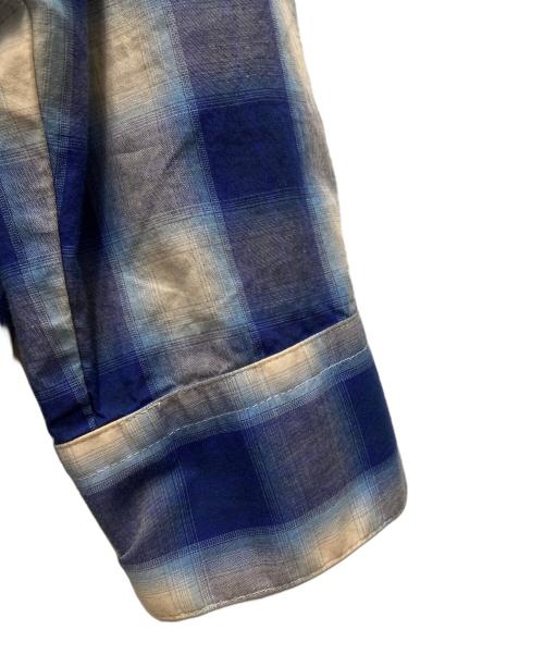 AiE（エーアイイー）AiE (エーアイイー) オンブレチェックシャツ ブルー サイズ:Mの古着・服飾アイテム