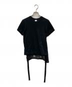 noir kei ninomiya×COMME des GARCONSノワール ケイ ニノミヤ×コムデギャルソン）の古着「バックドットデザインカットソー」｜ブラック