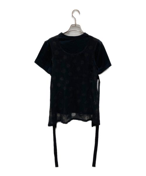 noir kei ninomiya（ノワール ケイ ニノミヤ）noir kei ninomiya (ノワール ケイ ニノミヤ) COMME des GARCONS (コムデギャルソン) バックドットデザインカットソー ブラック サイズ:Sの古着・服飾アイテム