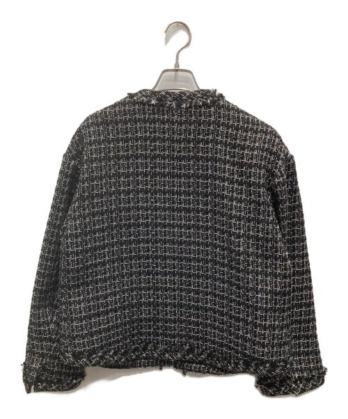 STATE OF MIND（ステートオブマインド）STATE OF MIND (ステートオブマインド) ノーカラーツイードジャケット ブラック サイズ:Mの古着・服飾アイテム