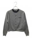 ）の古着「logo KNIT cardigan/ロゴ ニット カーディガン」｜グレー