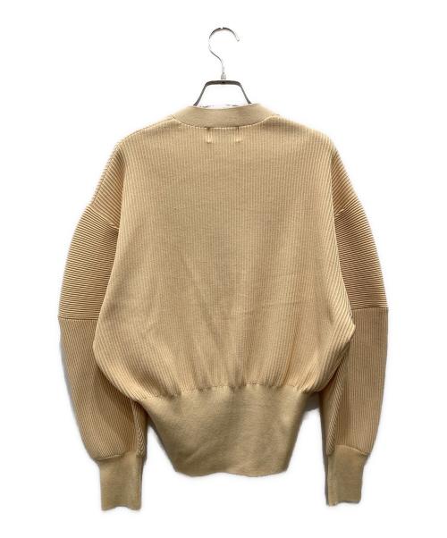 CLANE（クラネ）CLANE (クラネ) CURVE SLEEVE KNIT CARDIGAN/カーブ スリーブ ニット カーディガン イエロー サイズ:1の古着・服飾アイテム