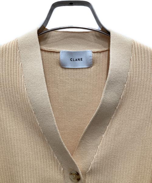 CLANE（クラネ）CLANE (クラネ) CURVE SLEEVE KNIT CARDIGAN/カーブ スリーブ ニット カーディガン イエロー サイズ:1の古着・服飾アイテム