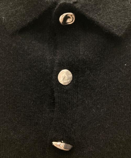 NKNIT（ンニット）NKNIT (ンニット) raccoon mix skipper KNIT/ラクーン ミックス スキッパー ニット ブラック サイズ:1の古着・服飾アイテム