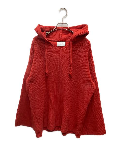 CLANE（クラネ）CLANE (クラネ) WIDE HOOD KNIT TOPS レッド サイズ:1の古着・服飾アイテム