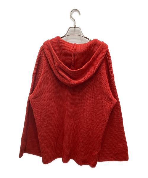 CLANE（クラネ）CLANE (クラネ) WIDE HOOD KNIT TOPS レッド サイズ:1の古着・服飾アイテム