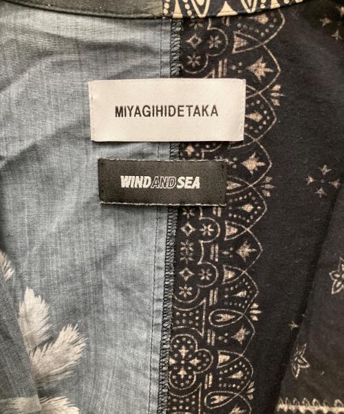 MIYAGIHIDETAKA（ミヤギヒデタカ）MIYAGIHIDETAKA (ミヤギヒデタカ) WIND AND SEA (ウィンダンシー) 総柄シャツ ブラック サイズ:Ｍの古着・服飾アイテム