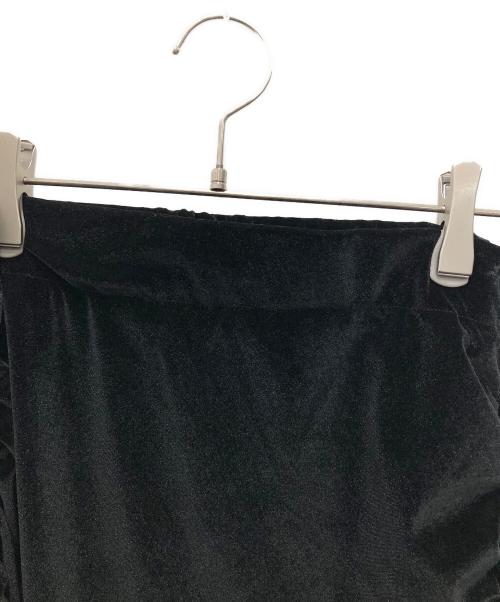 senee（セニー）senee (セニー) ベロアギャザーロングスカート ブラック サイズ:Mの古着・服飾アイテム