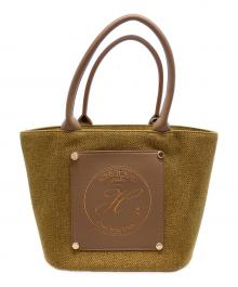 HYU JENNE（ヒュージェンヌ）の古着「ツイード2WAYバッグ」｜ブラウン