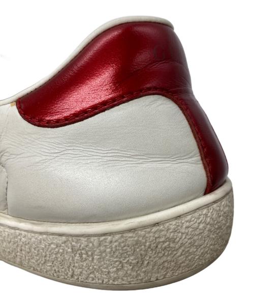 GUCCI（グッチ）GUCCI (グッチ) ストライプレザースニーカー ホワイト サイズ:7　2/1の古着・服飾アイテム