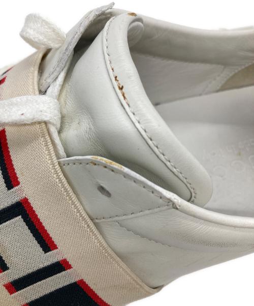 GUCCI（グッチ）GUCCI (グッチ) ストライプレザースニーカー ホワイト サイズ:7　2/1の古着・服飾アイテム