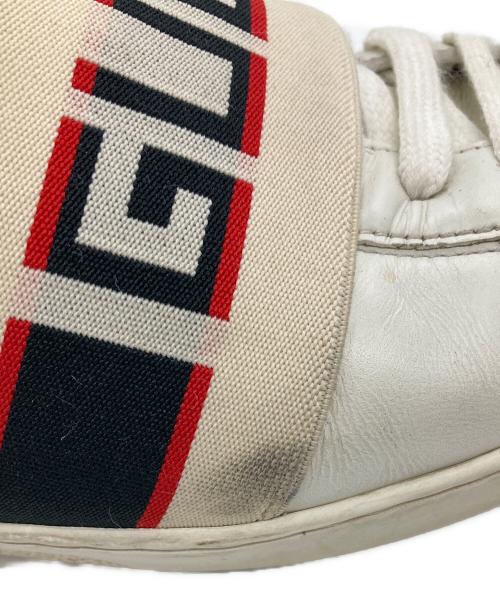 GUCCI（グッチ）GUCCI (グッチ) ストライプレザースニーカー ホワイト サイズ:7　2/1の古着・服飾アイテム
