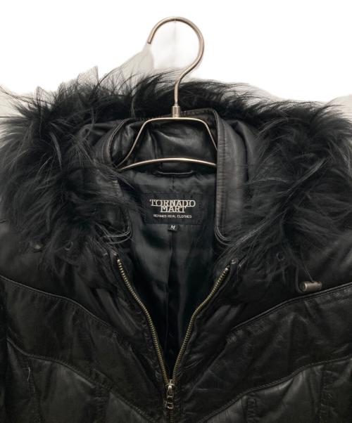 TORNADO MART（トルネードマート）TORNADO MART (トルネードマート) レザーダウンジャケット ブラック サイズ:Mの古着・服飾アイテム