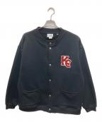 木梨サイクル×GYM MASTERキナシサイクル×ジムマスター）の古着「スウェットスナップボタンジャケット」｜ブラック