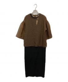 CLANE（クラネ）の古着「3WAY DOUBLE FACE ONE PIECE」｜ブラック×ベージュ