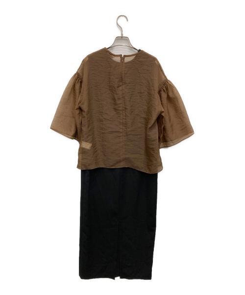 CLANE（クラネ）CLANE (クラネ) 3WAY DOUBLE FACE ONE PIECE ブラック×ベージュ サイズ:2 未使用品の古着・服飾アイテム