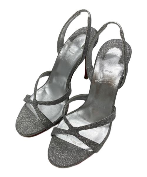 Christian Louboutin（クリスチャン・ルブタン）Christian Louboutin (クリスチャン・ルブタン) グリッターサンダル シルバー サイズ:36の古着・服飾アイテム