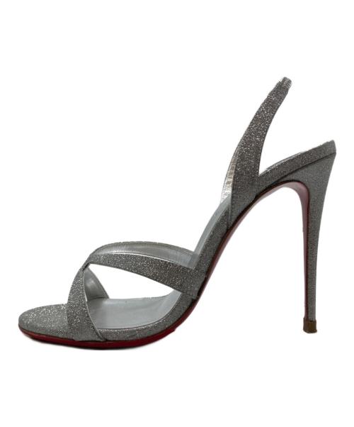 Christian Louboutin（クリスチャン・ルブタン）Christian Louboutin (クリスチャン・ルブタン) グリッターサンダル シルバー サイズ:36の古着・服飾アイテム
