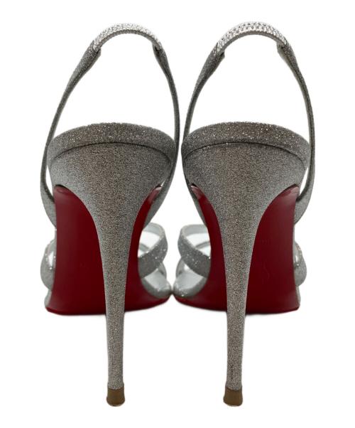 Christian Louboutin（クリスチャン・ルブタン）Christian Louboutin (クリスチャン・ルブタン) グリッターサンダル シルバー サイズ:36の古着・服飾アイテム