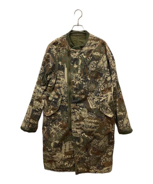 Hysteric Glamour（ヒステリックグラマー）Hysteric Glamour (ヒステリックグラマー) DEATH pt ミリタリーコート オリーブ サイズ:FREEの古着・服飾アイテム