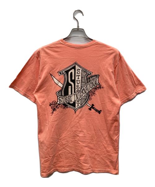 stussy（ステューシー）stussy (ステューシー) 半袖カットソー オレンジ サイズ:Mの古着・服飾アイテム