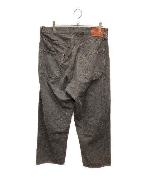 gold（ゴールド）gold (ゴールド) ワイドテーパード5ポケットデニムパンツ グレー サイズ:Lの古着・服飾アイテム