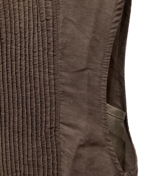 SHIPS any（シップスエニィ）SHIPS any (シップスエニィ) シアー ピンタック ワンピース ブラウン サイズ:Fの古着・服飾アイテム