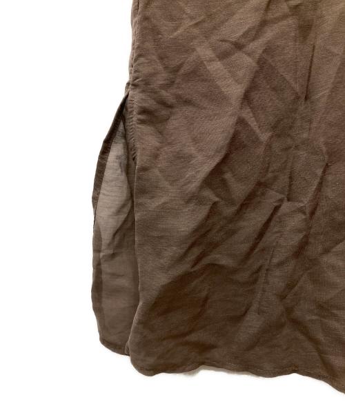 SHIPS any（シップスエニィ）SHIPS any (シップスエニィ) シアー ピンタック ワンピース ブラウン サイズ:Fの古着・服飾アイテム