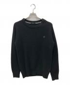 BLACK LABEL CRESTBRIDGEブラックレーベル クレストブリッジ）の古着「クルーネックニット」｜ブラック